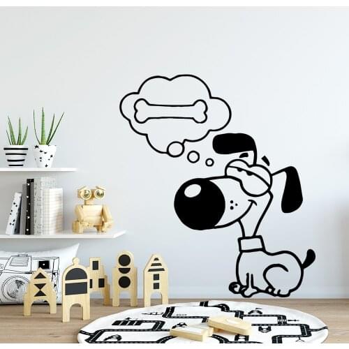 Diy bone dog Removable Wall Stickers Diy Wallpaper For Home Decor Living Room Bedroom Removable Decor Wall Decals naklejki