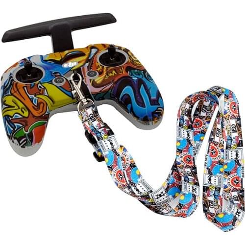 For DJI FPV Remote Controller Silicone Cover Transmitter Graffiti Scratch Protective Film Colorful Case Skin Drone Accessories
