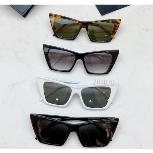 Small Square Frame Cat Eye Sunglasses Sl372 Women Steampunk Unusual Rectangle Acetate Shapes Unisex 2021 Hot Sale with This Box