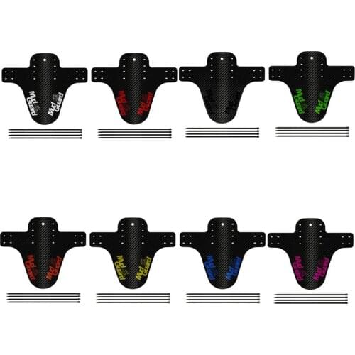 Bicycle Fenders 8 Colorful Front/Rear Tire Wheel Fenders Carbon Fiber Mudguard MTB Mountain Bike Road Cycling Fix Gear