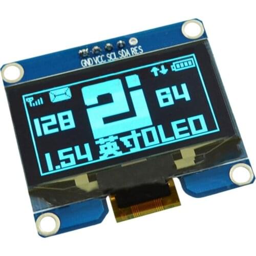 LCD Screen Module 1.54 Inch Screen 128x64 LCD Module 5 Pin SSD1309 Display Module with I2C Interface