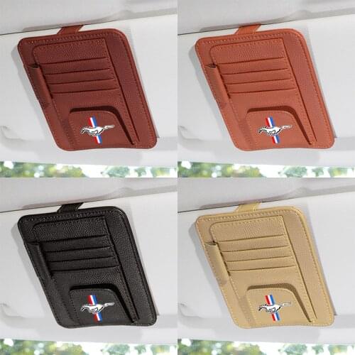 1PCS New style Car Vehicle Sun Visor Sunglasses Eyeglasses Holder Storage Clip Card Package For Ford Mustang 2008 2012-2020
