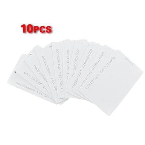 10 Pcs White 125Khz 1.9mm RFID Access Proximity Card
