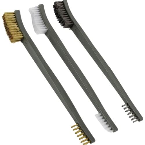 3pcs Mini Stainless Steel Remove Rust Brushes Cleaner Brass Cleaning Polishing Metal Brushes