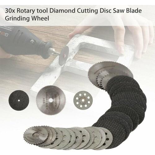 30Pcs HSS Diamond Resin Cutting Wheels Replace Discs for Rotary Tool Die Grinder Resin Cut-Off Wheels Diamond Cutting Discs