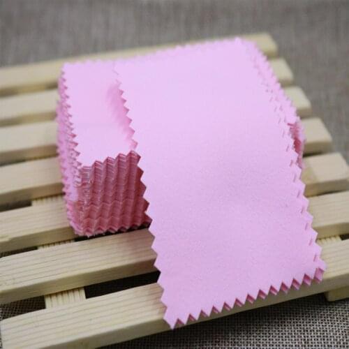 300PCS Wholesale 4x8cm Micro Suede Anti Tarnish Jewelry Polishing Cloth Cleaning Cloths Of Silver Gold Jewelry Tools Custom Logo