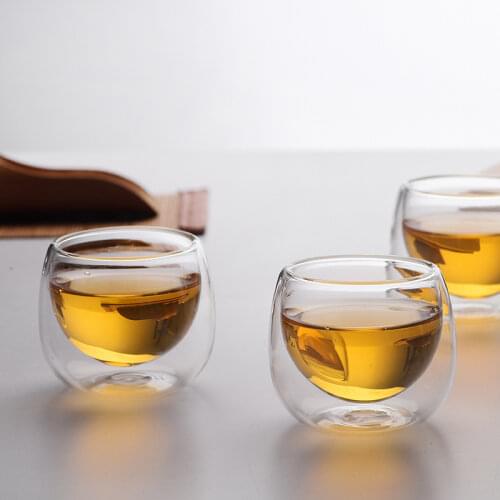 4pcs/6pcs 80ml Coffee creativity cups Wine glasses Drinking champagne glass drinkware Whiskey cup Tea mug Double wall mugs
