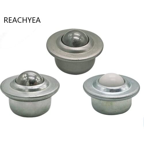 4pcs CY-8H/12H/15H/22H/30H Ball Transfer Unit Nylon/Steel Transfer Bearing Conveyor Roller Wheel Roller Ball Transfer Bearing
