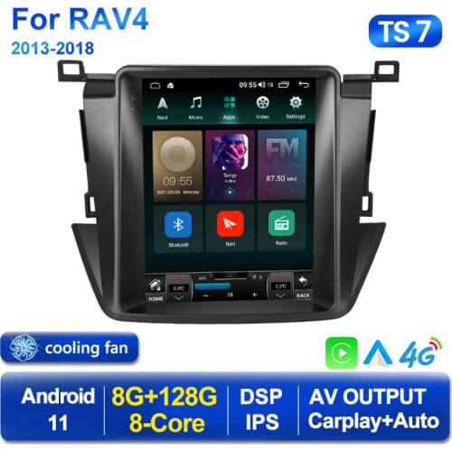 Android 11 GPS Navigation for Toyota RAV4 Rav 4 2013 2014 2015 2016 2017 2018 Carplay+Auto Car radio multimedia player ips Tesla