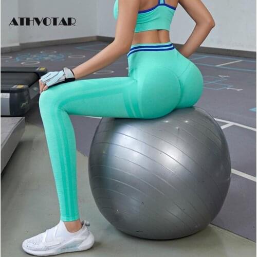 ATHVOTAR High Waist Women Leggings Sports Seamless Push Up Fitness Leggings for Women Gym Running Compression Workout Pants