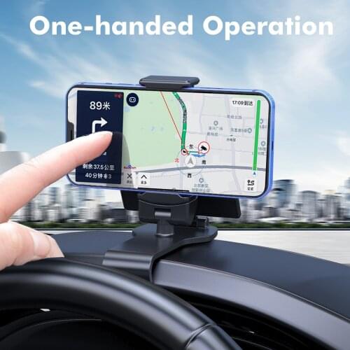 NEW Upgraded 360° Rotating Car Phone Holder Universal Smartphone Stands Car Dashboard Fixed Bracket with Parking number plate