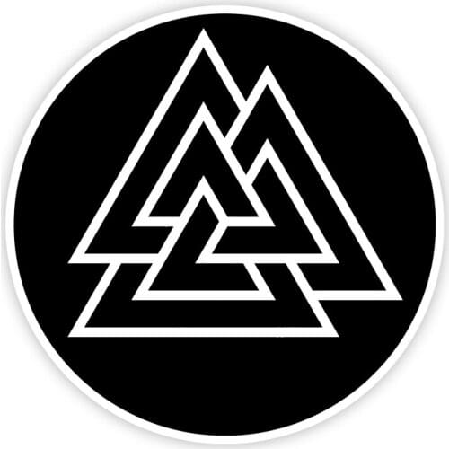 B0737# Self-adhesive Decal Scandinavian Valknu Car Sticker Waterproof Auto Decors on Bumper Rear Window Motorcycle Laptop Helmet