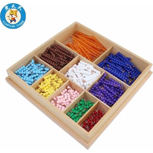 Montessori Beads Math Learning Education Material For Children Bead Decanomial