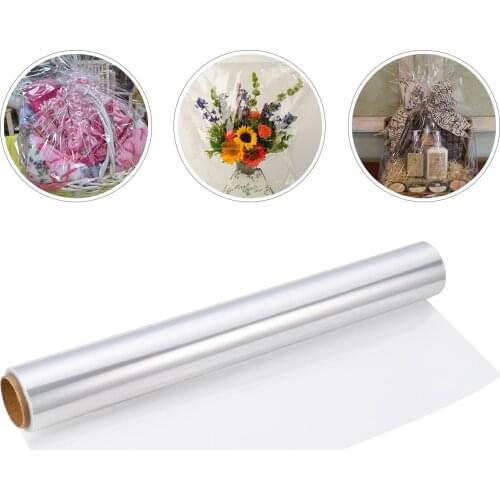 1 Roll Bouquet Wrappings Basket Packing Film Gift Wrappings Cellophane Wrap for Flower Shop DIY Crafts Birthday 40x3000cm