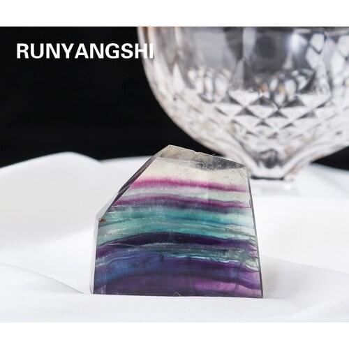 30-50g/pc Natural Rainbow Fluorite mineral crystal Polyhedral geometric pendulum Irregular gem crafts Reiki Stone