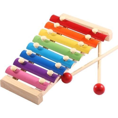 Musical Instrument Toy 8 Scales Wooden Frame Style Xylophone Kids Musical Funny Toys Baby Educational Toys Children Gifts
