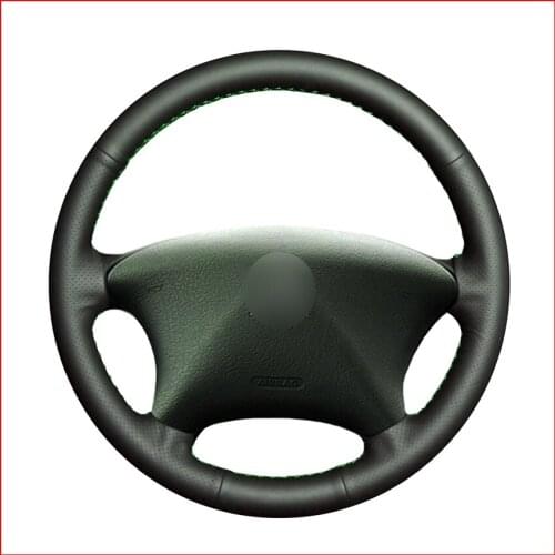 Black PU Artificial Leather Car Steering Wheel Cover for Citroen Xsara Picasso 2003-2010 Peugeot Partner 2003 2004 2005-2008