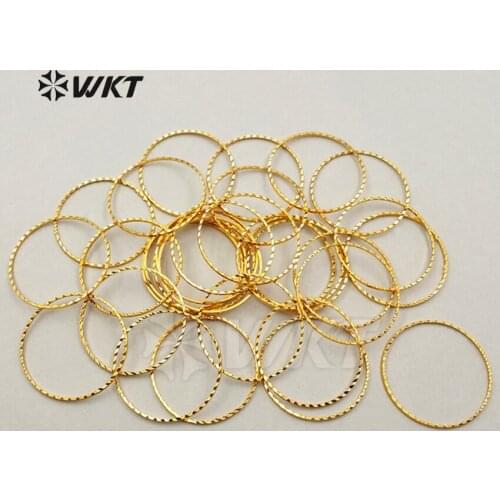 JF237 WKT Findings Round Shape Close Jump Ring In High Quality Gold Electroplated Close Jump Ring For Jewelry Making Findings