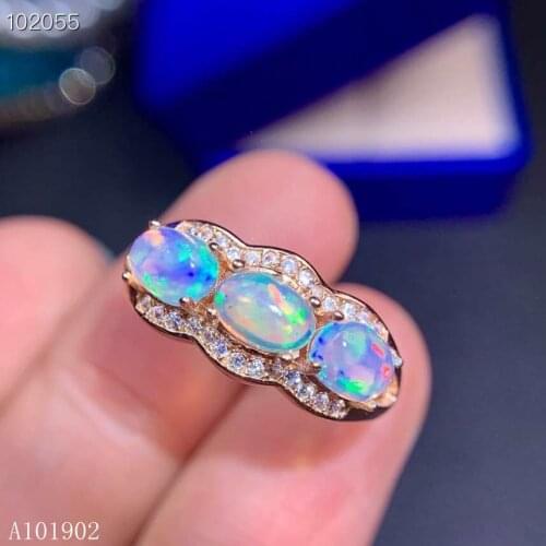KJJEAXCMY boutique jewelry 925 sterling silver inlaid natural opal opal gemstone female luxury ring support test
