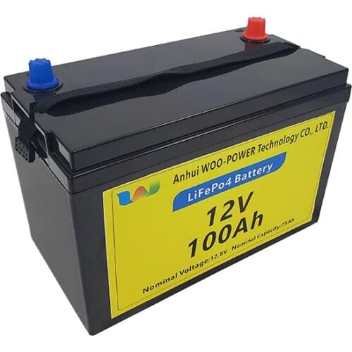 Solar lifepo4 12v lithium iron phosphate battery pack 100ah