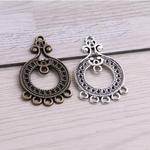 SWEET BELL 30pcs 22*36mm Two Color Zinc Alloy Vintage Hollow Bottle Connectors Pendants Jewelry Making DIY Handmade Craft