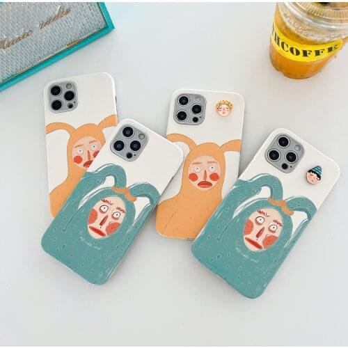 Cartoon Funny Costume Girls Case for iPhone 12 Pro Max Back Phone Cover for 12 Mini 11 Pro Max X XS XR 8 7 Plus SE 2020 Capa