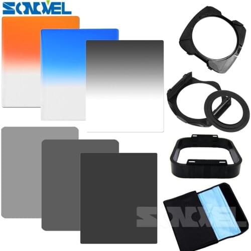 11 in 1 Graduated Filter Kit + 77mm Ring adapter + Filter Holder + Wide-Angle Holder + ND2 ND4 ND8 For Cokin p series