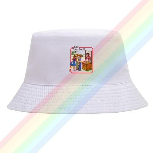 Neatoshop Sell Your Soul Oil Painting Cotton Top Comfortable Bucket Cap Men Women Hiking Fishing Hat Two-side