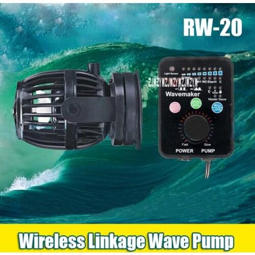 New Arrival 60W RW-20 20000L/H Marine Aquarium Wave Maker for Wireless Master/Slave Pump Control Hot
