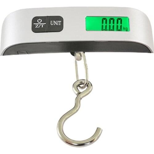 B2QB Portable Scale Digital LCD Display Electronic Luggage Hanging Suitcase Travel Weighs Baggage Weight Balance 110lb/50KG