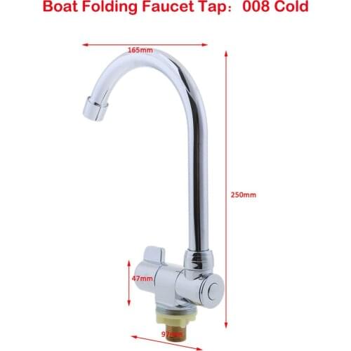 360 Degree Swivel Marine RV Home Kitchen Bathroom Cold Water Faucet #008