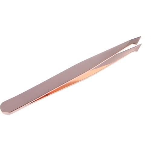 Pro Eyebrow Tweezers Hair Beauty Slanted Stainless Steel Tweezer Makeup Tool