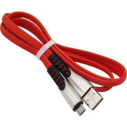 USB Cable Zinc Alloy Flat Braided Charging Micro USB Cable for Samsung S7 S6 Huawei HTC Android Phone Charger Sync Cables 50pcs