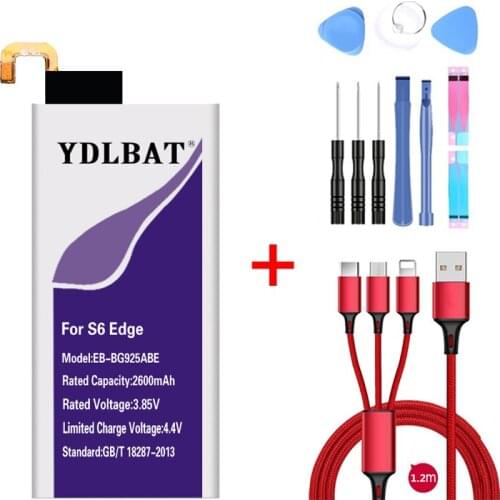 YDLBAT 2600mAh EB-BG925ABE Battery for Samsung GALAXY S6 Edge G9250 G925FQ G925F G925S S6Edge G925V G925A