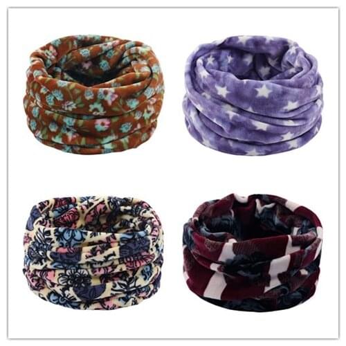 Winter Soft Fleece Scarf Double Layer Knitted Neck Warmer Snood Scarves Outdoor Climbing Scarf Fashion Warm Ring Scarves Unisex