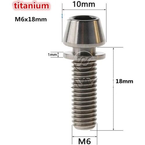 2pcs bicycle V brake column bolt M6*18mm titanium mountain bike road bike folding bike universal friction wheel brake ti screw