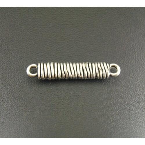5pcs Silver Color 3D Wire Wrapped Connector Charms Handmade Charms Pendants Jewelry Findings 32x6mm A920
