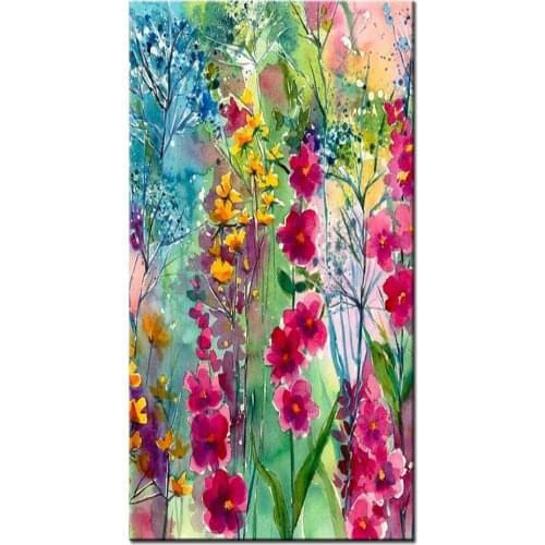 5D Diy Diamond Painting Watercolor Flowers Diamond Embroidery Full Round Rhinestone Cross Stitch Mosaic Diamond PoppiesZP-3252