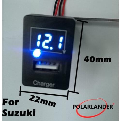 12V 2.1A for Honda for Toyota for Nissan for Mitsubishi for Suzuki for Mazda USB Car Charger LED light Voltage Display