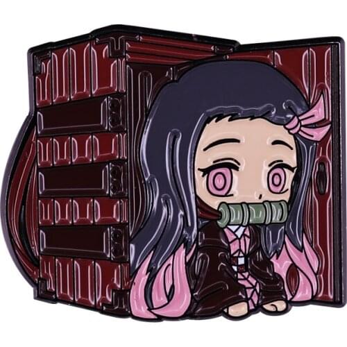 Nezuko in the box badge Rep your favorite Japan anime character
