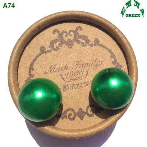 Beads for Jewelry making Pearl Bead Round Bead A74 6mm to 30mm Christmas Green Beads Acrylic Beads abs Pearls Chunky Bead