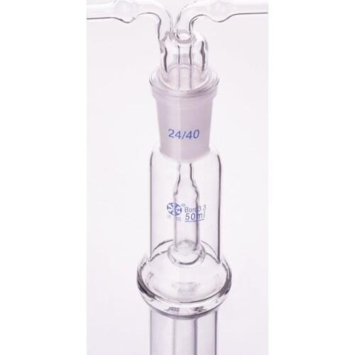Monteggia gas washing bottle ,Capacity 50ml,Joint 24/40,Lab Glass Gas Washing Bottle muencks,Shisha hookah