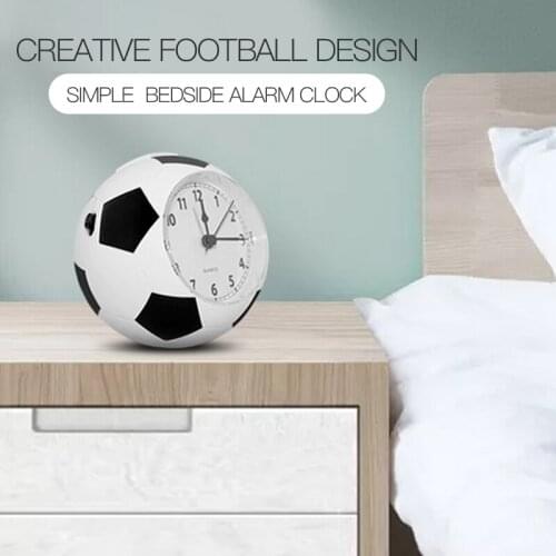 Football Electronic Clock Creative Simple Student Silent Alarm Clock Family Bedside Cute Children Cartoon Quartz Clock