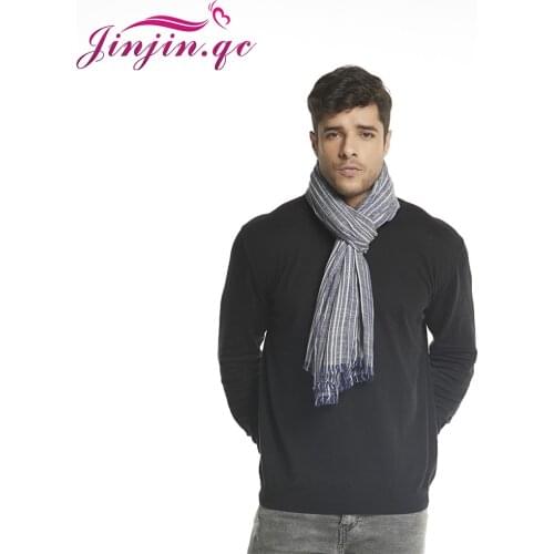 Jinjin.QC 2019 Unisex Scarf Women Scarves and Wraps Men Striped Scarf Echarpe Foulard Femme Bandanas Cotton Blends Luxury Shawls