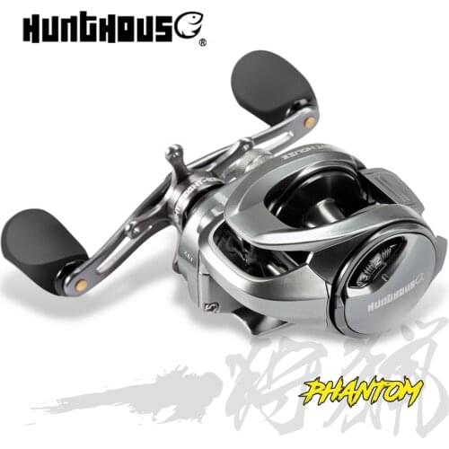 Hunthouse 2021 New Baitcasting Reel Phantom 7.1:1 Gear Ratio 15lb\140m 8KG Max Drag 5+1 BBs Long Casting Fishing Reel