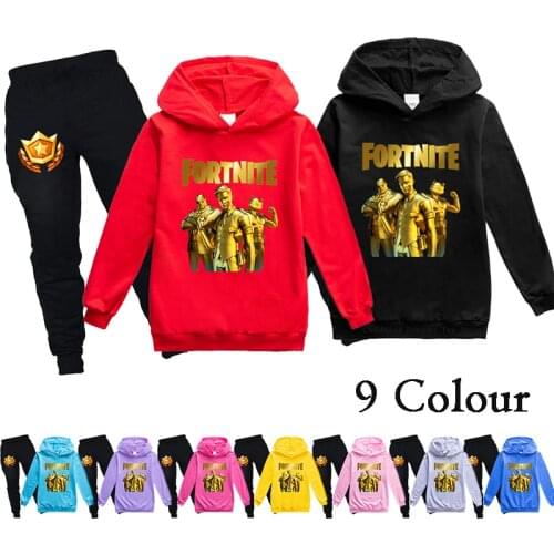 Hot Fortnites Boy Clothes Set Childrens Suits Battle Royale Game Pullover Hoodie+Pants 2pcs Boys Girls Clothing Suit Tracksuit