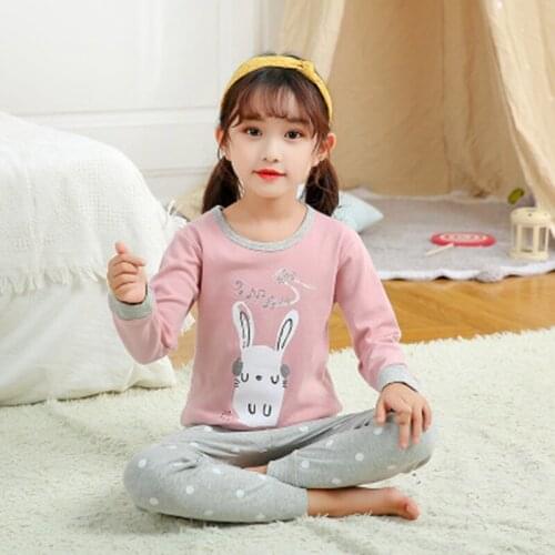 Baby Girls Clothes Kids Pajamas 2020 Autumn Boys Sleepwear Nightwear Animal Cartoon Pijamas Sets Cotton Childrens Pyjamas