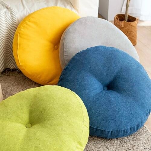 Solid Color Thicken Home Bed Tatami Cushion Mattress Futon Cattail Hassock Seat Prayer Pad