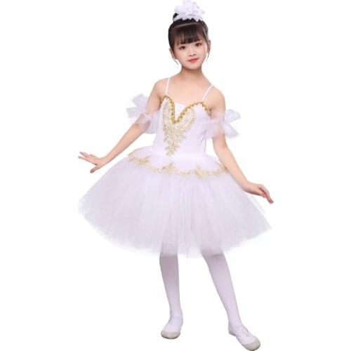 Professional ballet skirts, adult womens costumes, childrens long suspenders, fluffy skirts, childrens swan dance skirts