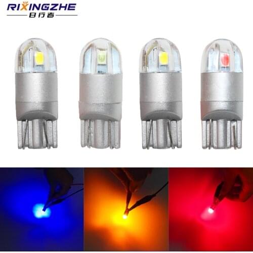 RXZ 4pcs LED T10 W5W No Error 3030 T10 LED For Car Parking Lights Clearance Bulbs Interior Dome Lights 12V White Canbus